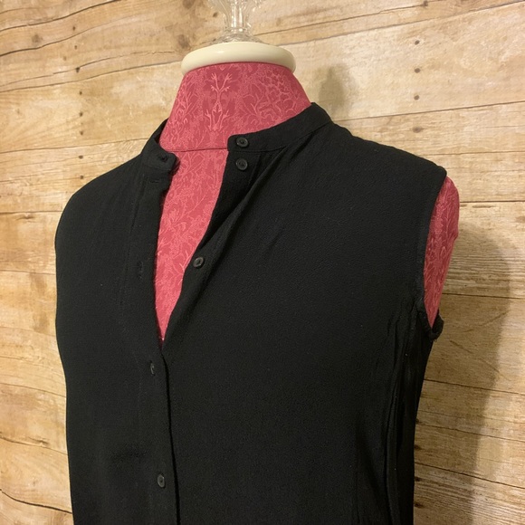 COS black button sleeveless high-low tank Sz 36 - Picture 3 of 5